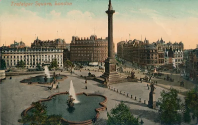Trafalgar Square, London, ca 1900.