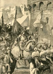 Triumferende inntog av Richard I. og Philip Augustus i Acre, 1191, 1890.