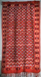 Turkmensk dekke med frynser