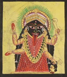 To aspekter ved Kali: Kali Enshrined, ca. 1880 - 1890.