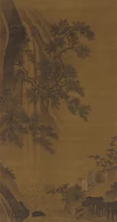 To herrer som vurderer en foss, Ming-dynastiet, 1500-tallet.