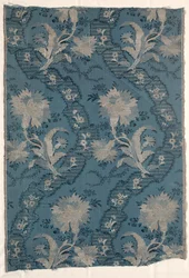 To sammenføyde paneler av silkefigur, 1723-1774.