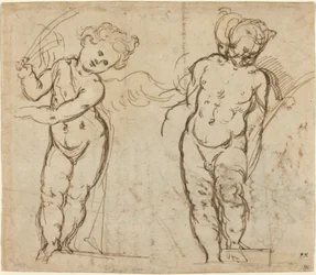To stående Putti [recto].