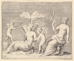 Two Women and Two Cupids, utgitt ca. 1599-1622.