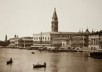 Uten tittel 99, ca. 1890. [Dogepalasset og Canal Grande, Venezia].