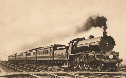 Vest for England Dining Car Express Exeter-London 199 min., tidlig på 1900-tallet.