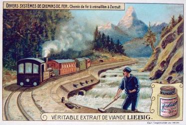 Ulike jernbanesystemer, Zermatt, Sveits, c1900
