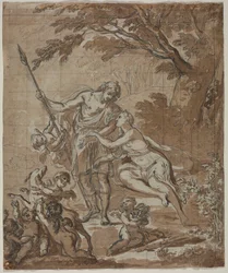 Venus og Adonis, 1713.