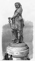 Vercingetorix-minnesmerket ved Alesia, nær Dijon, Frankrike, 1882-1884
