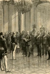 Versailles, 1871: Utroper kong William til keiser av Tyskland, 1890.