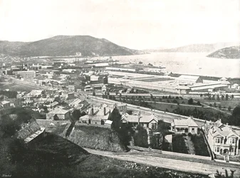Utsikt fra Maitland Street, Dunedin, New Zealand, 1895.