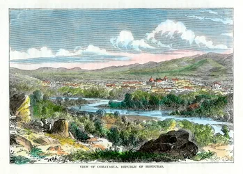 Utsikt over Comayagua, Honduras, c1880