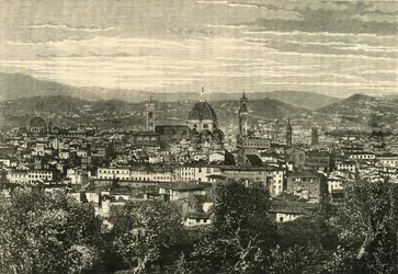 Utsikt over Firenze fra Belvedere, 1890.