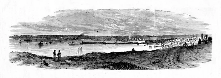Utsikt over Milwaukee Bay, Lake Michigan, 1883