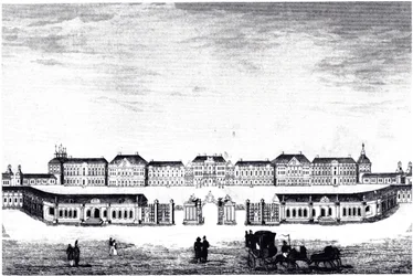 Utsikt over Katarinapalasset i Tsarskoye Selo, ca. 1840