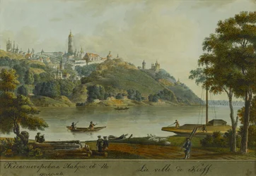 Utsikt over Kiev Pechersk Lavra og Podil, tidlig på 1800-tallet.