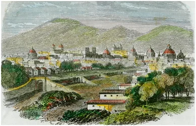 Utsikt over byen Cuzco, Peru, c1875