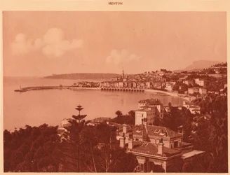 Utsikt tatt fra Garavan Boulevard, Menton, 1930.
