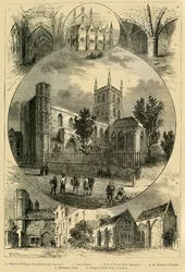 Utsikt over St. Frelsers kirke, c1878.