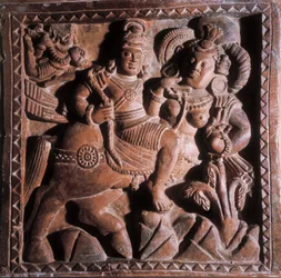 Vikrama, terrakottabasrelieff, 5-600-tallet
