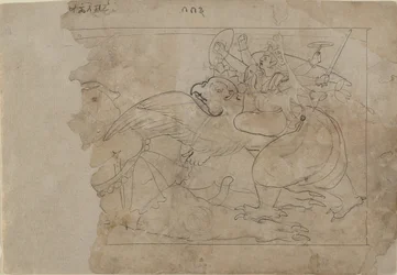 Vishnu på Garuda Slaying a Demon, midten av 1700-tallet.