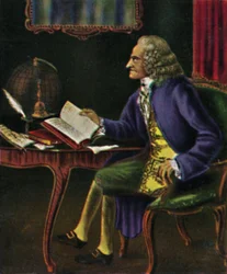 Voltaire 1694-1778. - Maleri av Carmontel, 1934.