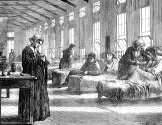 Avdeling i Hampstead Smallpox Hospital, 1871