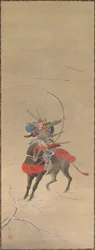 Kriger montert på en hest, 1700-1800-tallet.