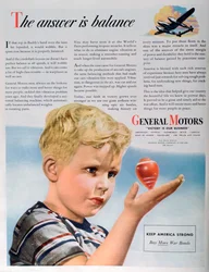 Krigstidsannonse for General Motors, 1944