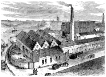 Webbs kjemiske fabrikk, Diglis, Worcestershire, 1869