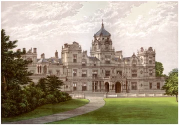 Westonbirt House, Gloucestershire, hjemmet til Holford-familien, c1880