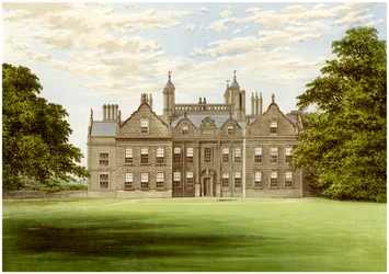 Willesley Hall, Derbyshire, hjemmet til jarlen av Loudoun, c1880