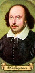 William Shakespeare, hentet fra en serie sigarettkort, 1935