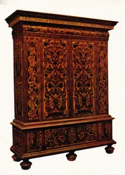 William and Mary Marquetry Cabinet, c1690, 1925
