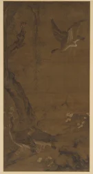Pil, gjess og Kingfisher, Ming-dynastiet, 1500-tallet.