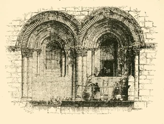 Vinduer av Den hellige gravs kirke, Jerusalem, 1890.