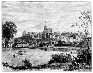 Windsor Castle fra Brocas Meadows, c1888