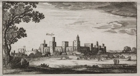 Windsor Castle fra sørøst, 1600-tallet.