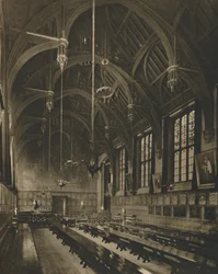 Innenfor The Magnificent Hall of Lincolns Inn, c1935.