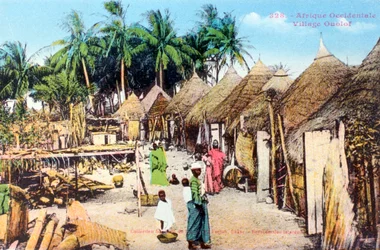 Wolof, eller Ouolof-landsbyen, Senegal, 1900-tallet