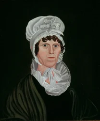 Kvinne i svart, 1820-40.
