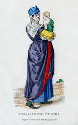 Kvinne fra Bayonne, Frankrike, 1500-tallet 1882-1884