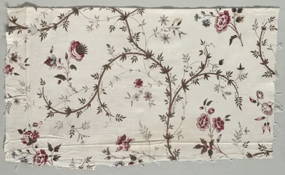 Treblokktrykt bomullsfragment, 1785.