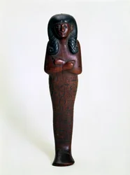 Ushabti-figur av tre av Mutry, gammel egyptisk, 1500- eller 1400-tallet f.Kr.
