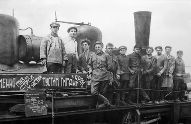 Arbeidere i Magnitogorsk, USSR, 1932.