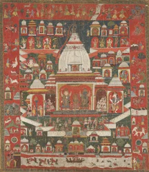 Tilbedelse av Lord Jagannatha i hans tempel i Puri, første halvdel av 1700-tallet.