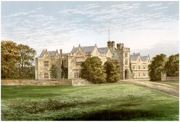 Wytham Abbey, Oxfordshire, hjemmet til jarlen av Abingdon, c1880