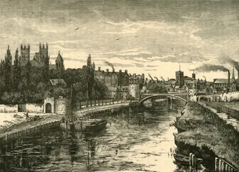 York, fra Ouse, 1898.