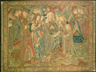 Tilbedelse av Kristusbarnet (Tapestry)