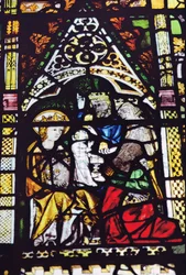 Tilbedelse av Magi, opprinnelig fra Aerschot, nær Louvain (detalj)